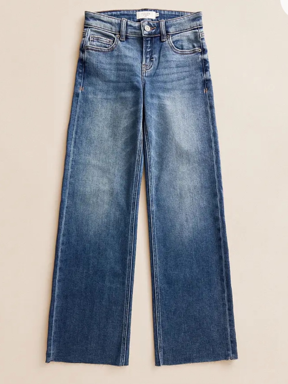 High-Rise Wide Leg Jeans in Medium Wash Blue